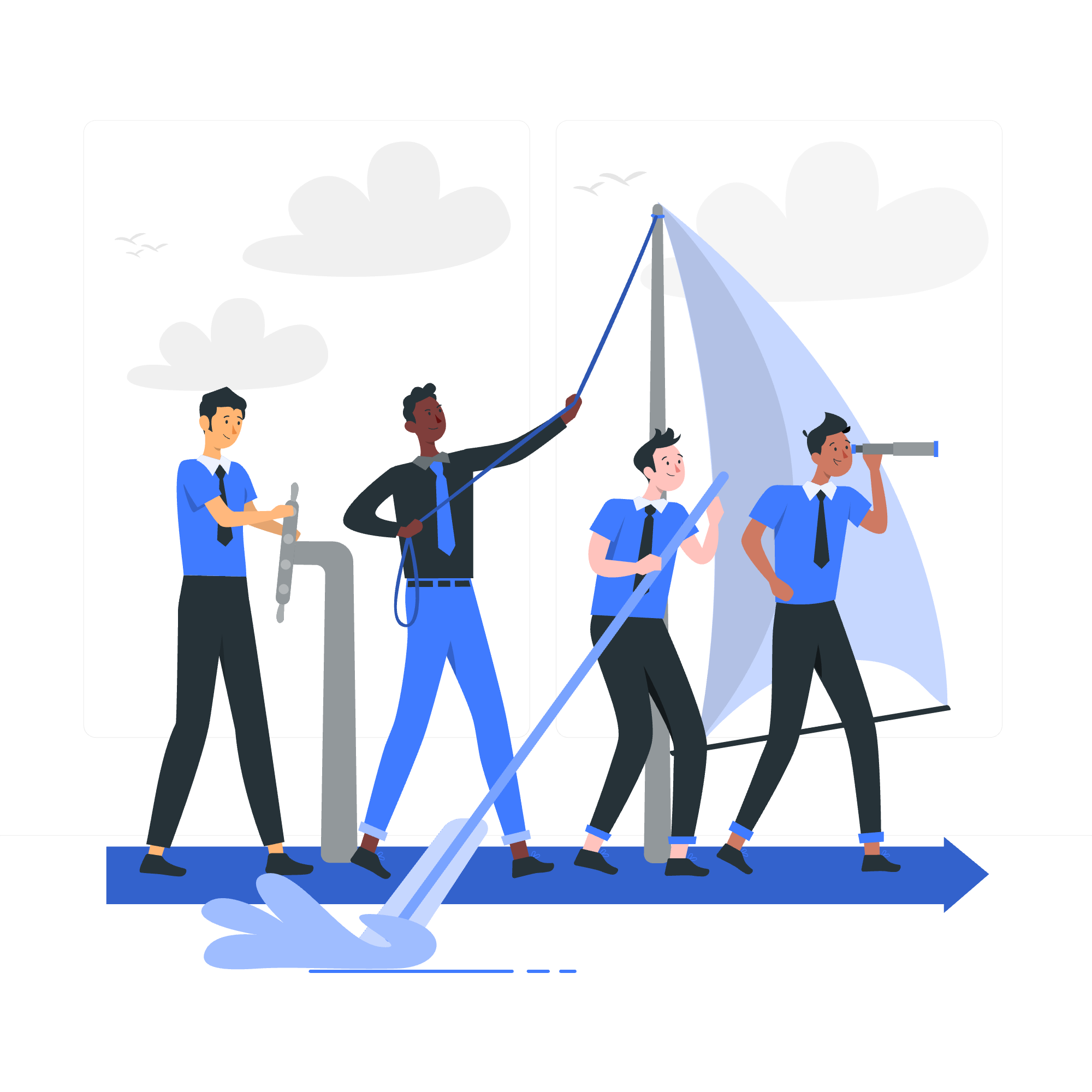 Ilustración de un equipo